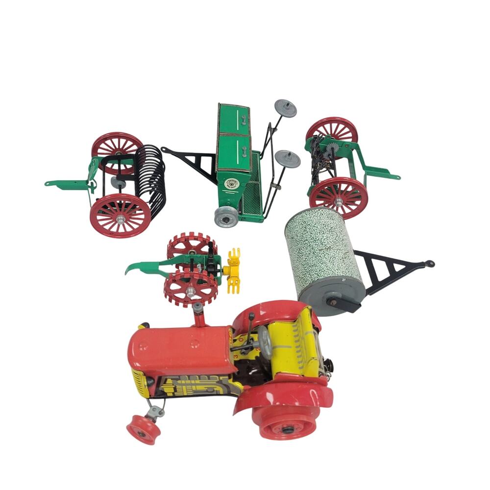 VINTAGE KOVAP TIN TOY ZETOR TRACTOR And accessories FROM CZECH. REPUBLIC
